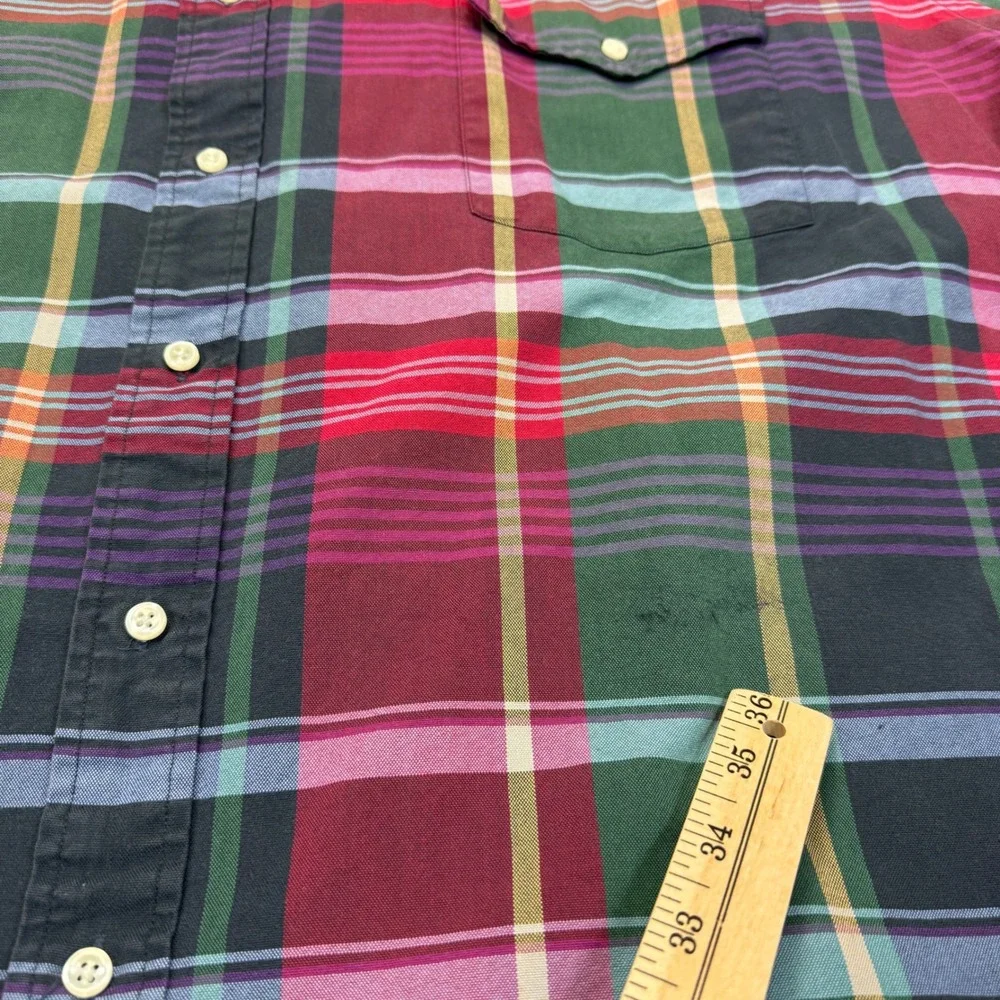 Polo Ralph Lauren Mens 3XB Plaid Button Down Shirt Multi Color Cotton LS